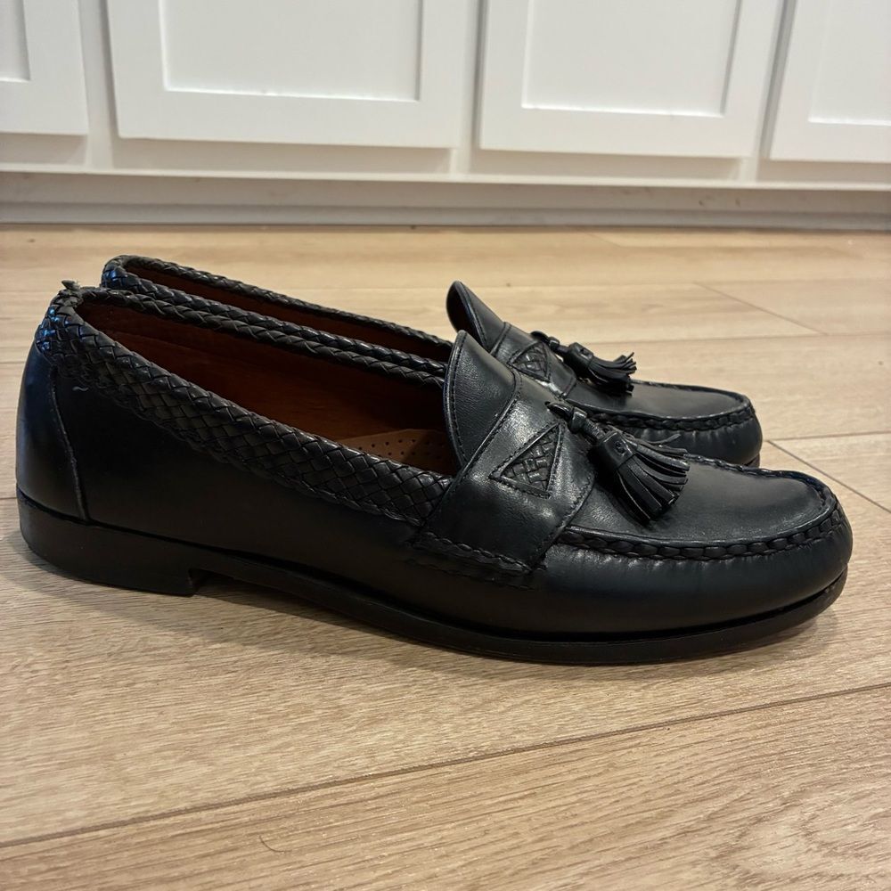 Allen Edmonds Men’s Maxfield Tassel Loafers Leather Black Slip On Size 11 D